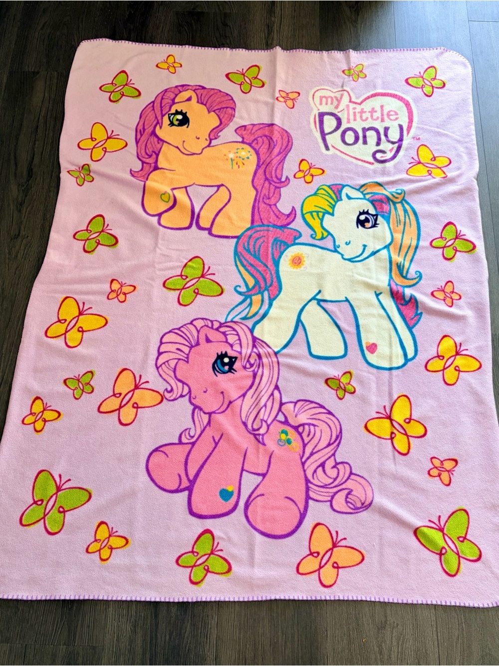 2003 Vintage G3 My Little Pony Fleece/Throw Blanket